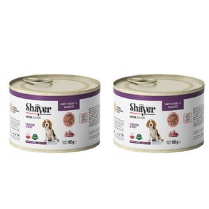 کنسرو غذای سگ شایر مدل نچرال chicken&beef وزن 180 گرم بسته دو عددی